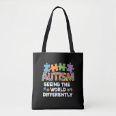 De wereld anders zien Autisme Bewustzijn Tote Bag (Voorkant)