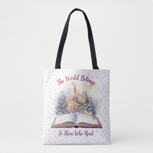 De wereld behoort toe aan diegenen die design leze tote bag (Voorkant)