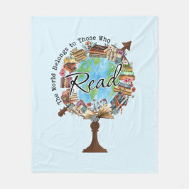 De wereld behoort tot degenen die lezen fleece deken