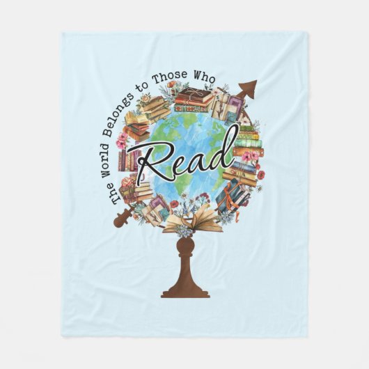 De wereld behoort tot degenen die lezen fleece deken (Voorkant)