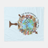 De wereld behoort tot degenen die lezen fleece deken (Voorkant (Horizontaal))