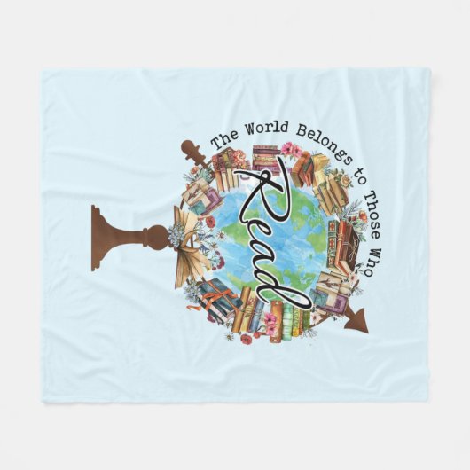 De wereld behoort tot degenen die lezen fleece deken (Voorkant (Horizontaal))