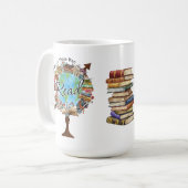 De wereld behoort tot degenen die lezen koffiemok (Voorkant links)