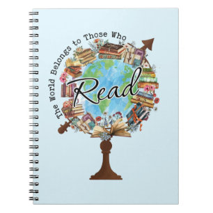 De wereld behoort tot degenen die lezen notitieboek