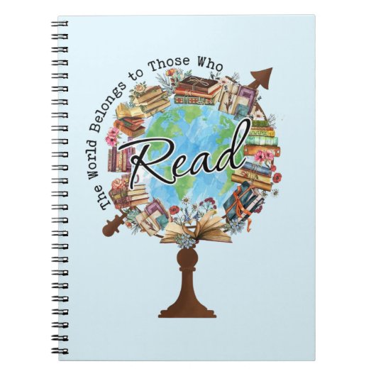 De wereld behoort tot degenen die lezen notitieboek (Voorkant)