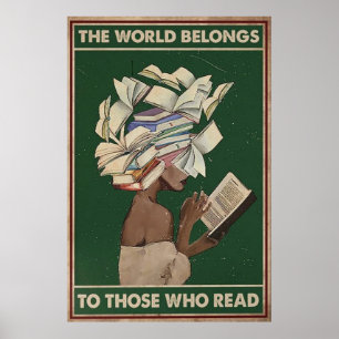De wereld behoort tot degenen die lezen poster