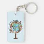 De wereld behoort tot degenen die lezen sleutelhanger (achterkant)