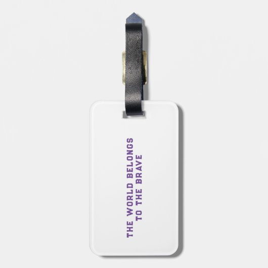 de wereld behoort tot het dappere monster van de l bagagelabel (Achterkant verticaal)