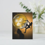 De wereld beklimmen briefkaart (Staand voorkant)