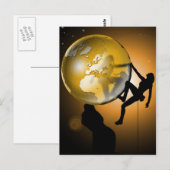 De wereld beklimmen briefkaart (Voorkant / Achterkant)