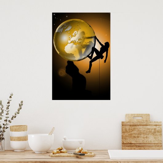 De wereld beklimmen poster (Keuken)