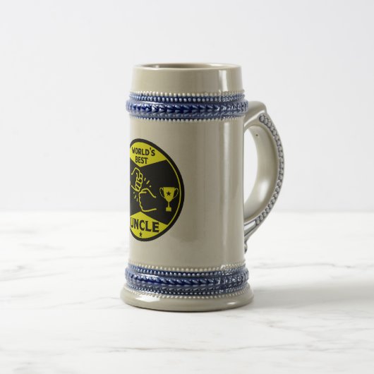 De wereld beste oom bierpul (Voorkant rechts)