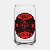 De wereld beste oom blikvorm glas (Voorkant)