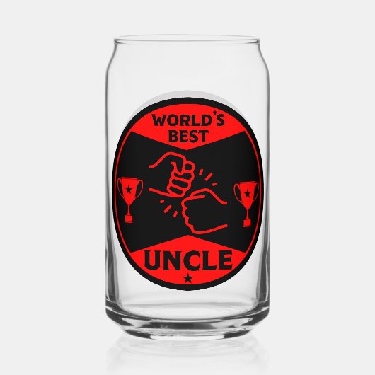 De wereld beste oom blikvorm glas (Achterkant)