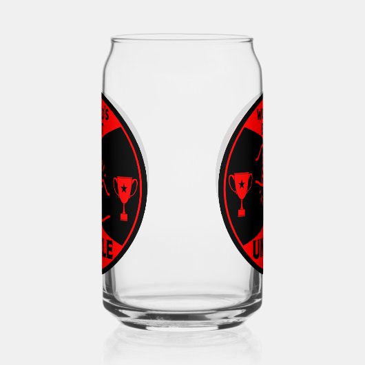 De wereld beste oom blikvorm glas (Links)