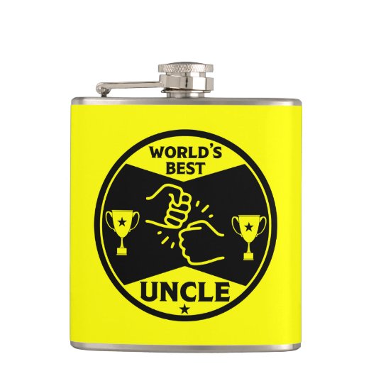 De wereld beste oom heupfles (Voorkant)