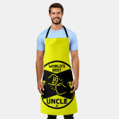 De wereld beste oom schort (Gedragen)