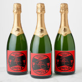 De wereld beste oom sparkling wijnetiket (Flessen)