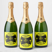 De wereld beste oom sparkling wijnetiket (Flessen)