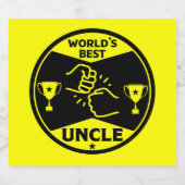 De wereld beste oom sparkling wijnetiket (Enkel label)