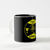 De wereld beste oom tweekleurige koffiemok (Voorkant links)