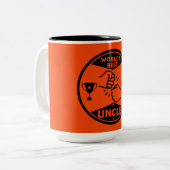 De wereld beste oom tweekleurige koffiemok (Voorkant links)