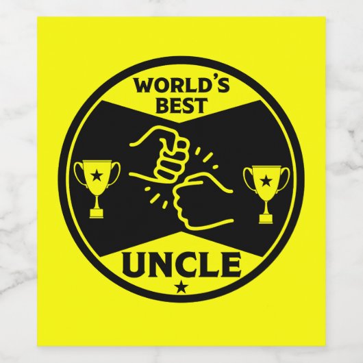 De wereld beste oom wijn etiket (Enkel label)