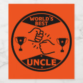 De wereld beste oom wijn etiket (Enkel label)