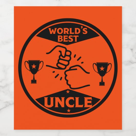 De wereld beste oom wijn etiket (Enkel label)