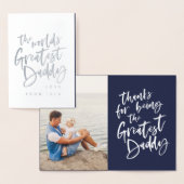 De wereld beste vaders dag folie kaarten (Display)