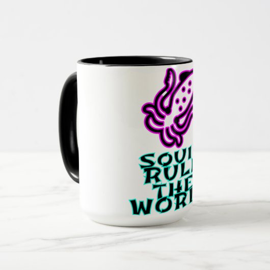 de wereld besturen mok (Voorkant links)