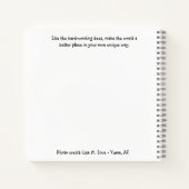 De wereld beter plaatsen maken notitieboek (Achterkant)