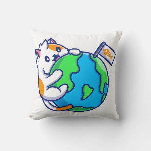 De wereld bij je poten kotteren kussen (Voorkant)
