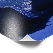 De wereld bij nacht - Kaart, Ruimte Foto Afdruk (Hoek)