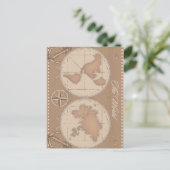 De wereld briefkaart (Staand voorkant)