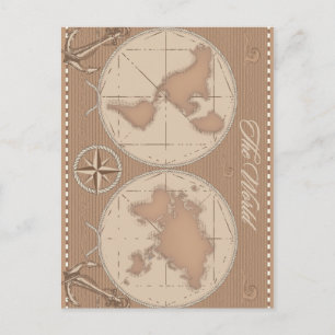 De wereld briefkaart