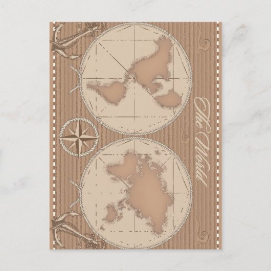 De wereld briefkaart (Voorkant)