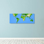 De wereld canvas afdruk (Insitu (Houten vloer))