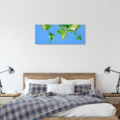 De wereld canvas afdruk (Insitu (Slaapkamer))