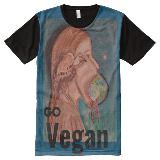 De wereld consumeren All-Over-Print t-shirt (Voorkant)