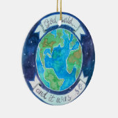 De wereld/creatie - Jesse Tree Keepomwille Ornamen Keramisch Ornament (Rechts)