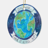 De wereld/creatie - Jesse Tree Keepomwille Ornamen Keramisch Ornament (Links)