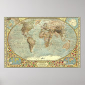 De wereld - Decoratief Poster (Voorkant)