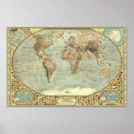 De wereld - Decoratief Poster