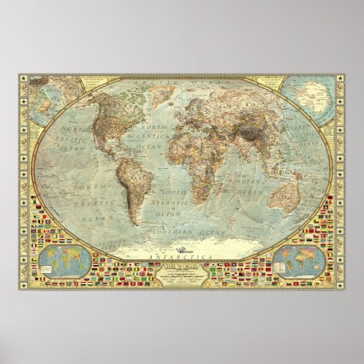 De wereld - Decoratief Poster (Voorkant)