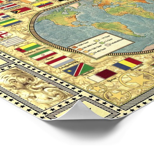 De wereld - Decoratief Poster (Hoek)