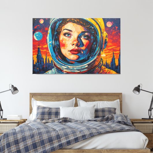 DE WERELD DIE WIJ ONTDEKTEN 14 CANVAS AFDRUK (Insitu (Slaapkamer))
