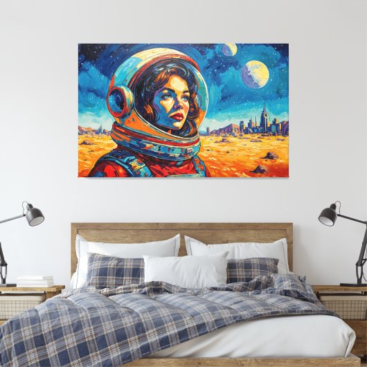 DE WERELD DIE WIJ ONTDEKTEN 16 CANVAS AFDRUK (Insitu (Slaapkamer))