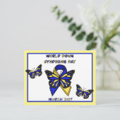 De Wereld Down Syndrome Dag is 21 maart Briefkaart (Staand voorkant)