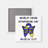 De Wereld Down Syndrome Dag is 21 maart Magneet (Voorkant / Achterkant)